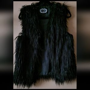 Faux Fur Black Vest by Ambiance Bohemian Size Small and fits Medium
